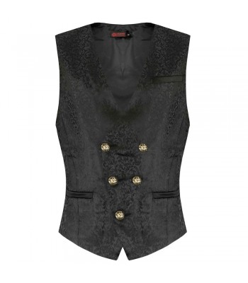 Pentagramme Salvatore Black Mens Waistcoat 